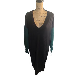Free Assembly Sweater Dress XL Black Green
